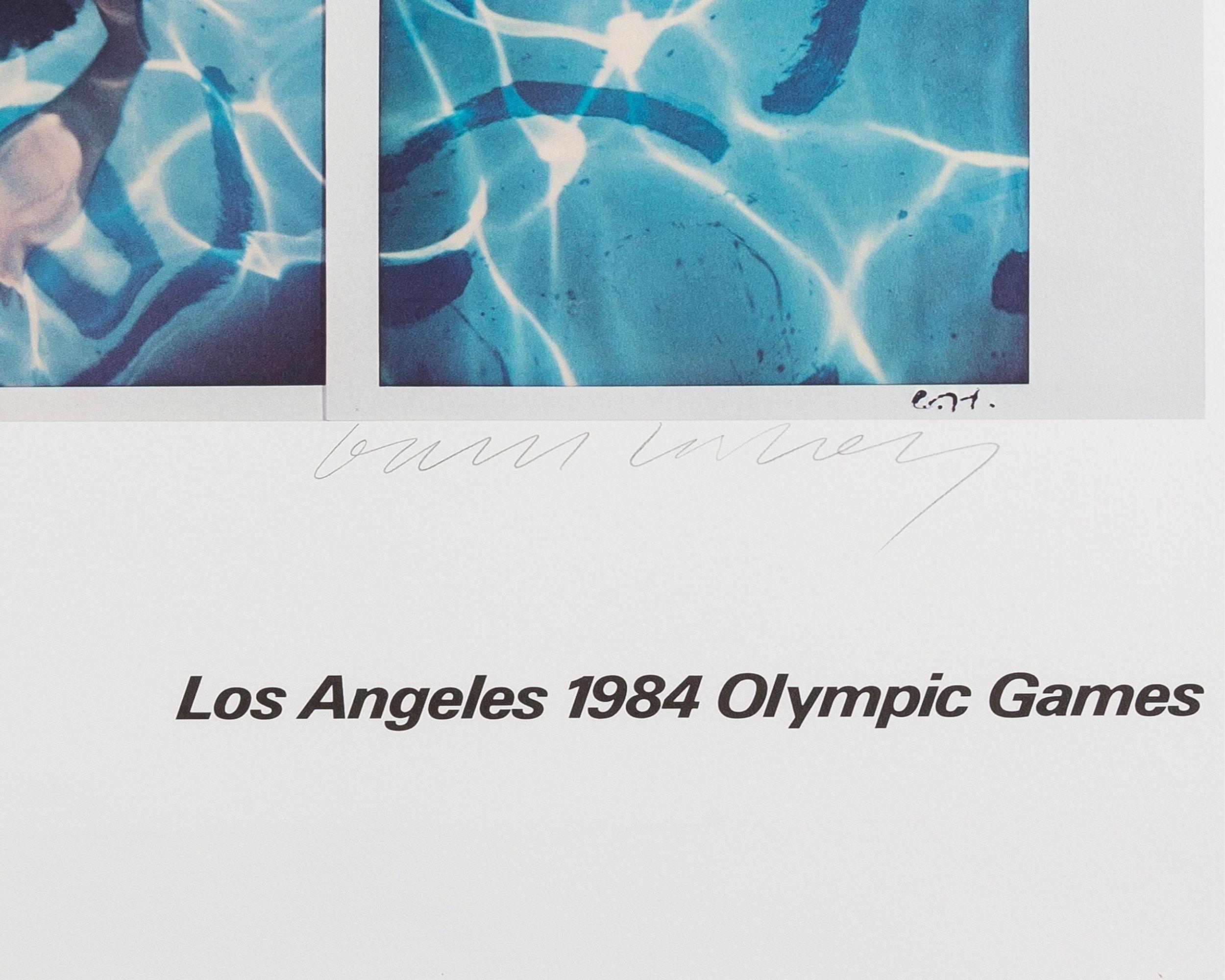 Los Angeles 1984 Olympic Games -- Lithograph, Swimming Pool by David Hockney 1