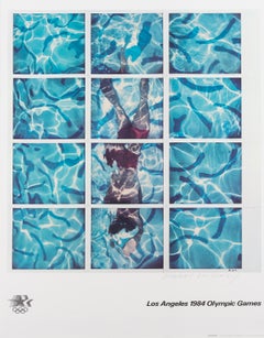 Los Angeles 1984 Olympic Games -- Lithograph, Swimming Pool by David Hockney