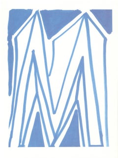 M", Alphabet de Hockney, David Hockney et Stephen Spender, lithographie, 1991.