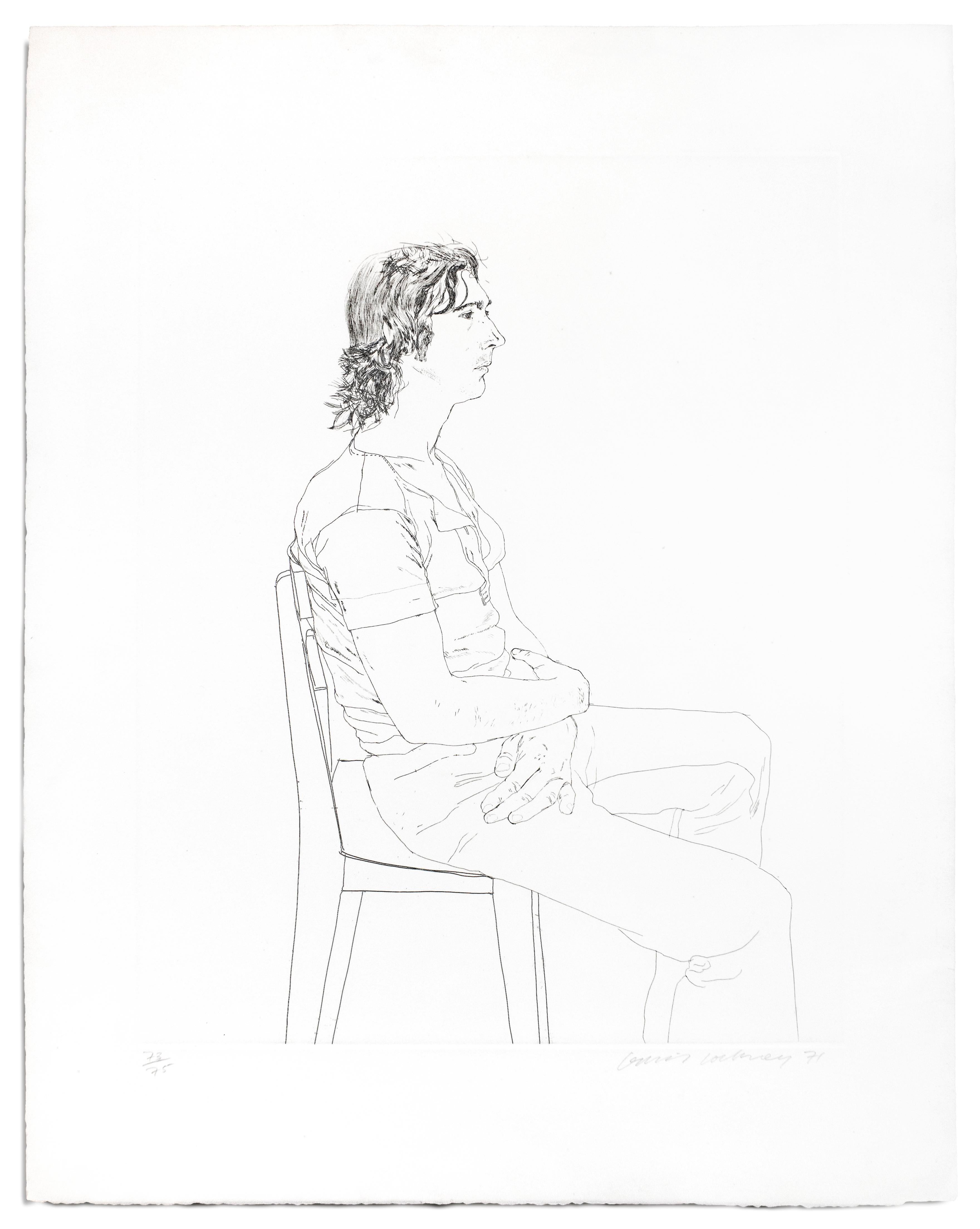 David Hockney Maurice Payne David Hockney Seated Black And White