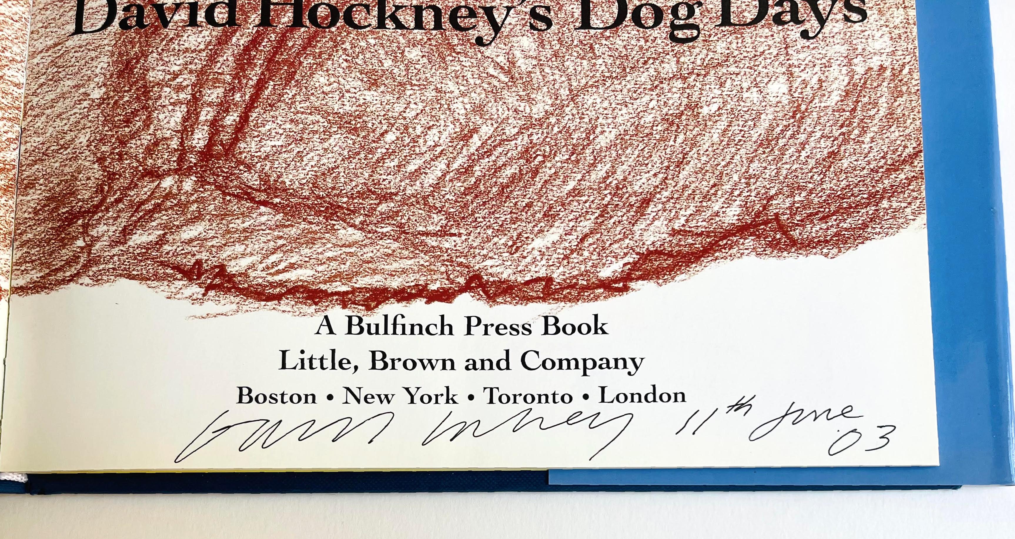 David Hockney's Dog Days (hand signed and dated by David Hockney), 1998
Hardback monograph with dust jacket (hand signed and dated by David Hockney)
Hand signed and dated 