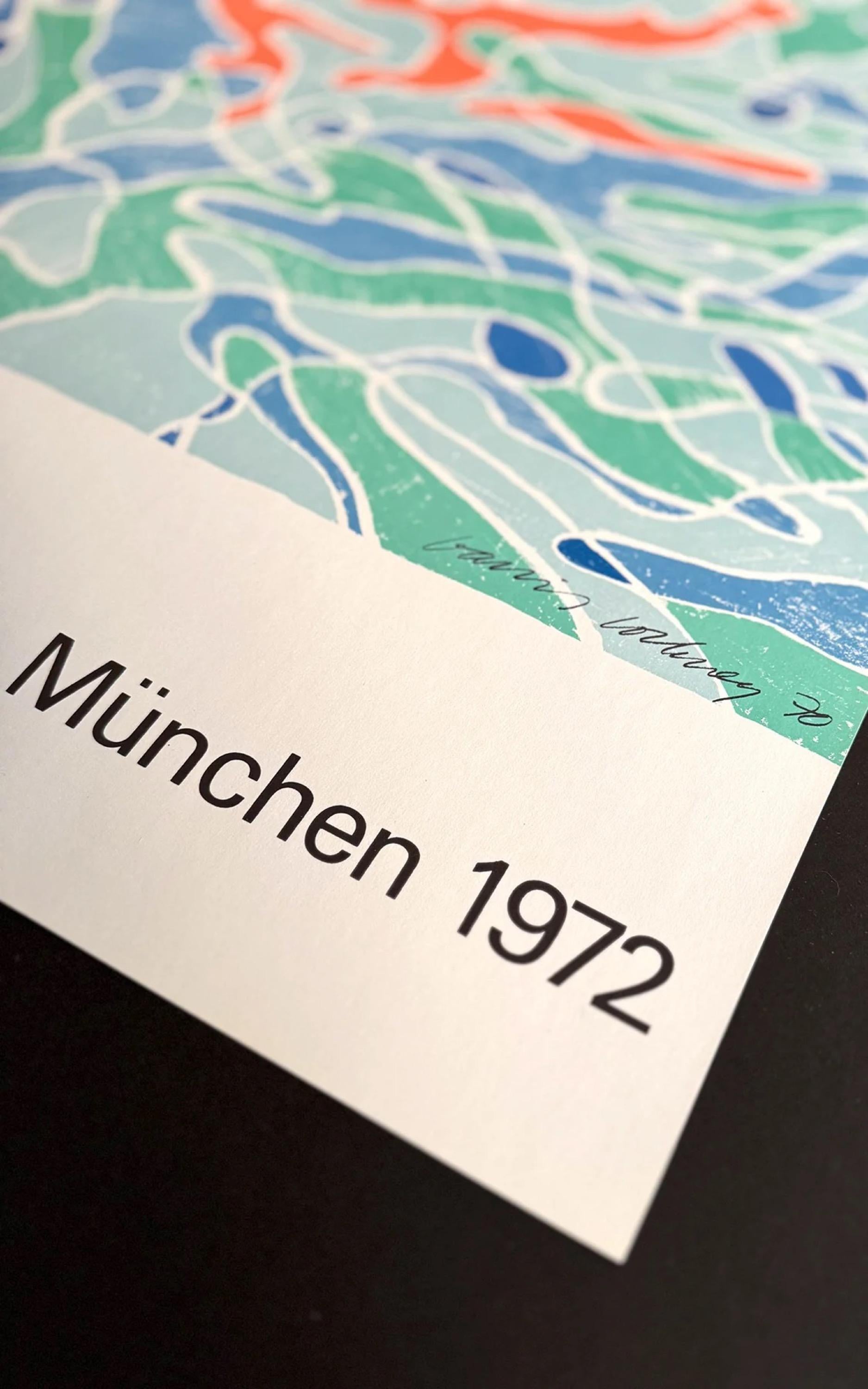 Poster delle Olimpiadi di Monaco - Olympische Spiele Munchen, 1972 - Print Contemporaneo di David Hockney