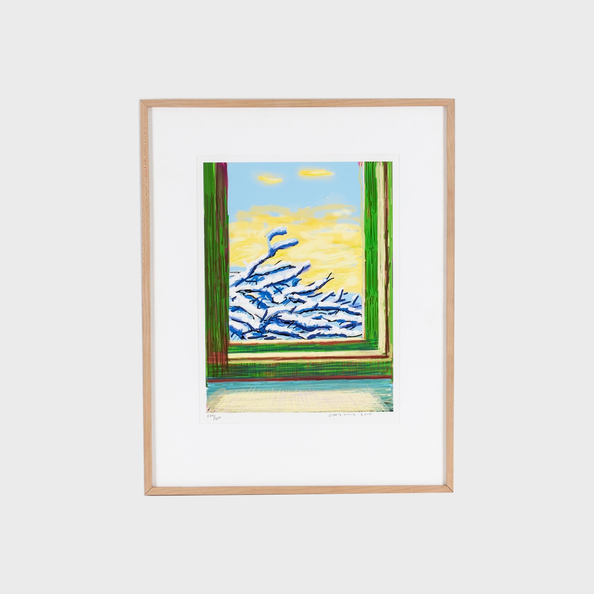 David Hockney Landscape Print - My Window. Art Edition (No. 501–750), iPad drawing ‘No. 610', 23rd December 2010