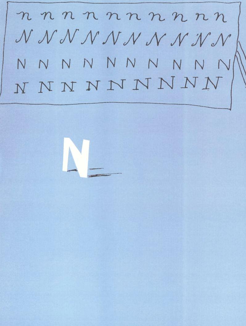 'N' From 'Hockney's Alphabet' By David Hockney For Sale 1