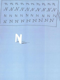 N" del "Alfabeto de Hockney" por David Hockney
