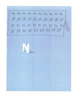 'N' From 'Hockney's Alphabet' By David Hockney