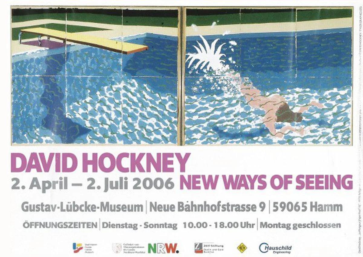 Nuevas formas de ver (Le Plongeur / Piscina de papel) Cartel de la exposición - Print de David Hockney