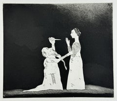 Old Rinkrank threatens the Princess by David Hockney Brothers Grimm Fairy Tales