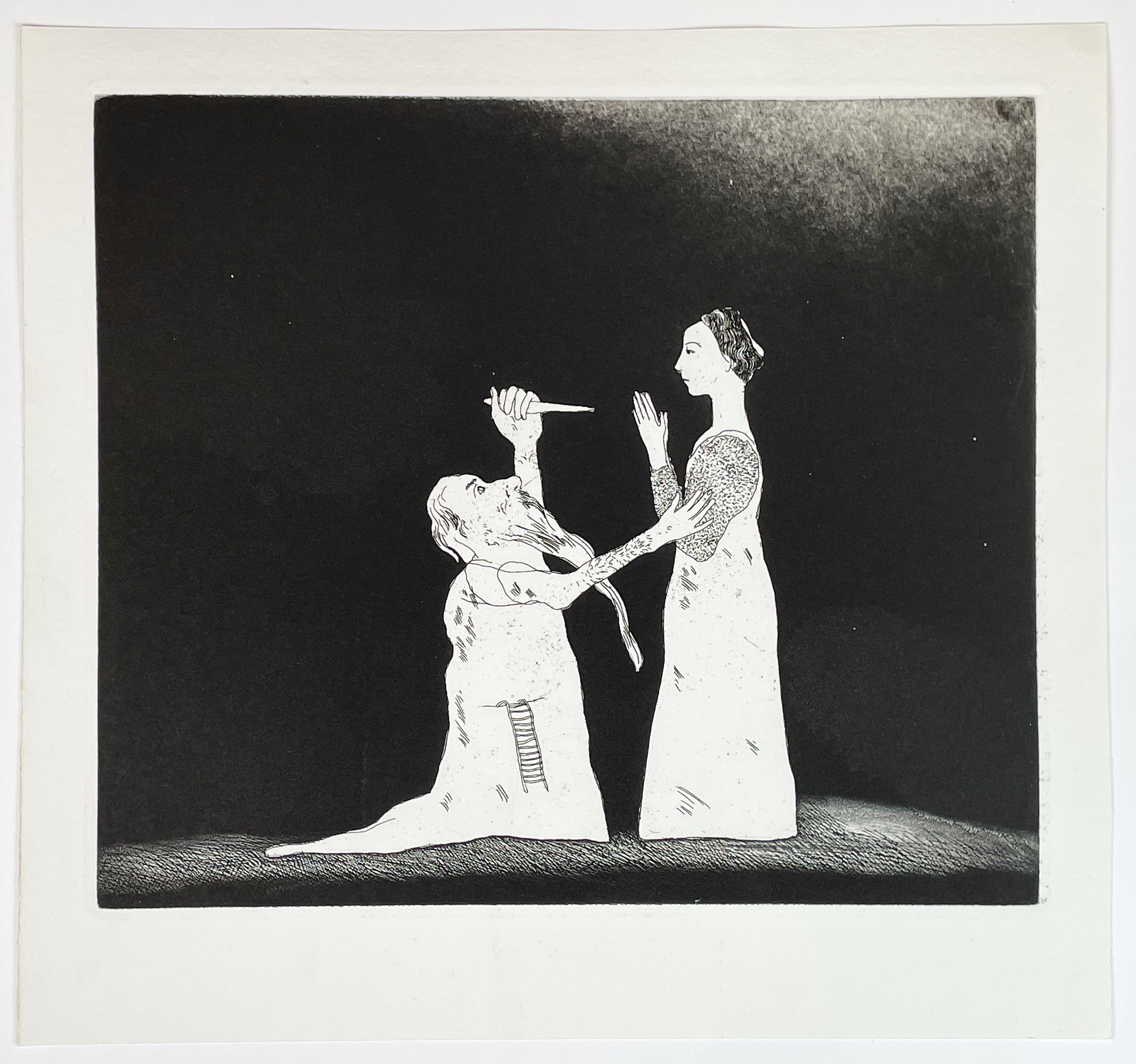 Old Rinkrank Threatens the Princess (Six Fairy Tales from the Brothers Grimm) - Print by David Hockney