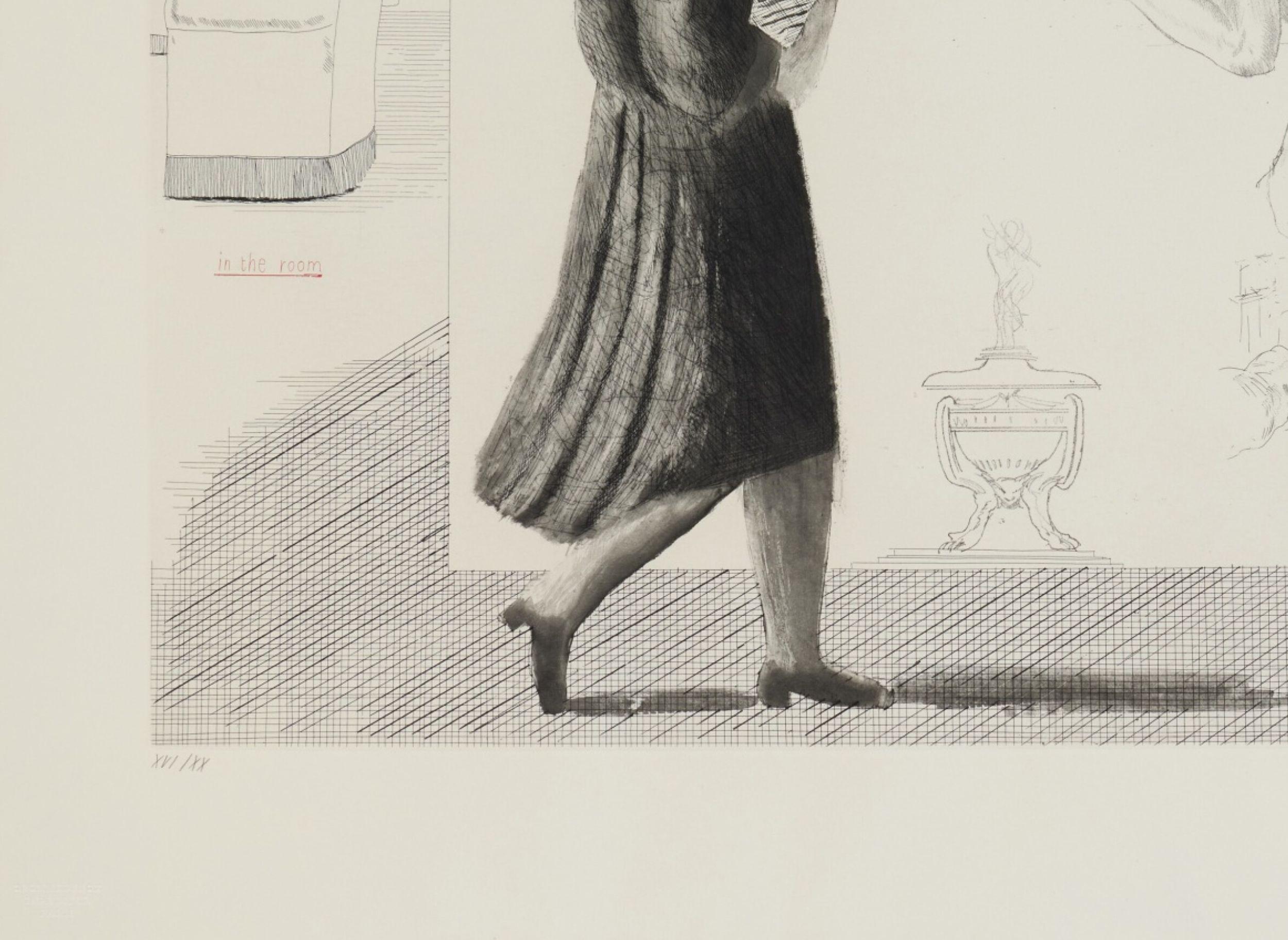 Omaggio a Michelangelo -- Print, Etching, Aquatint by David Hockney 1