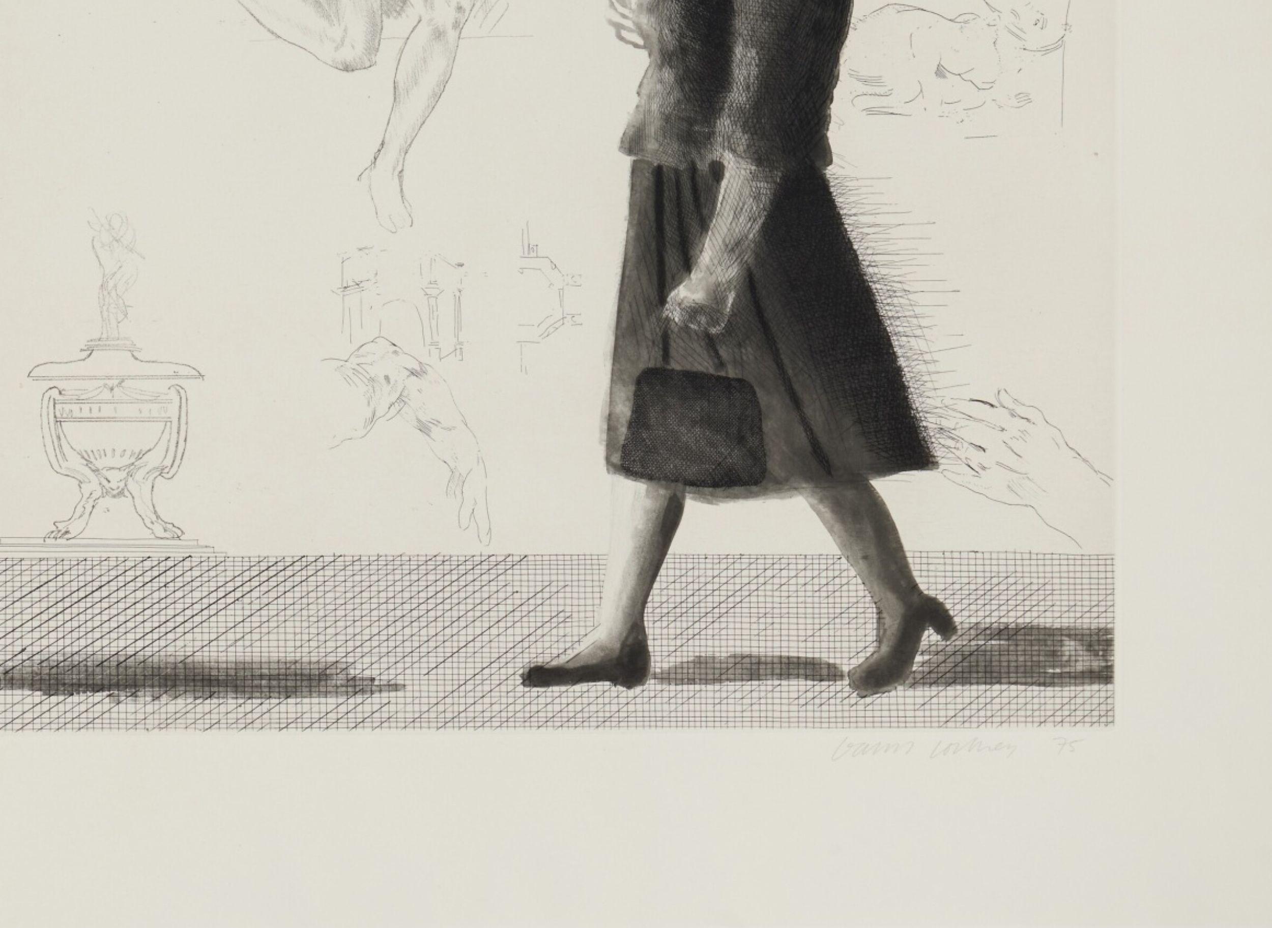 Omaggio a Michelangelo -- Print, Etching, Aquatint by David Hockney 2