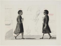 Omaggio a Michelangelo -- Grabado, Aguafuerte, Aguatinta de David Hockney