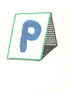 P" Del "Alfabeto de Hockney" Por David Hockney