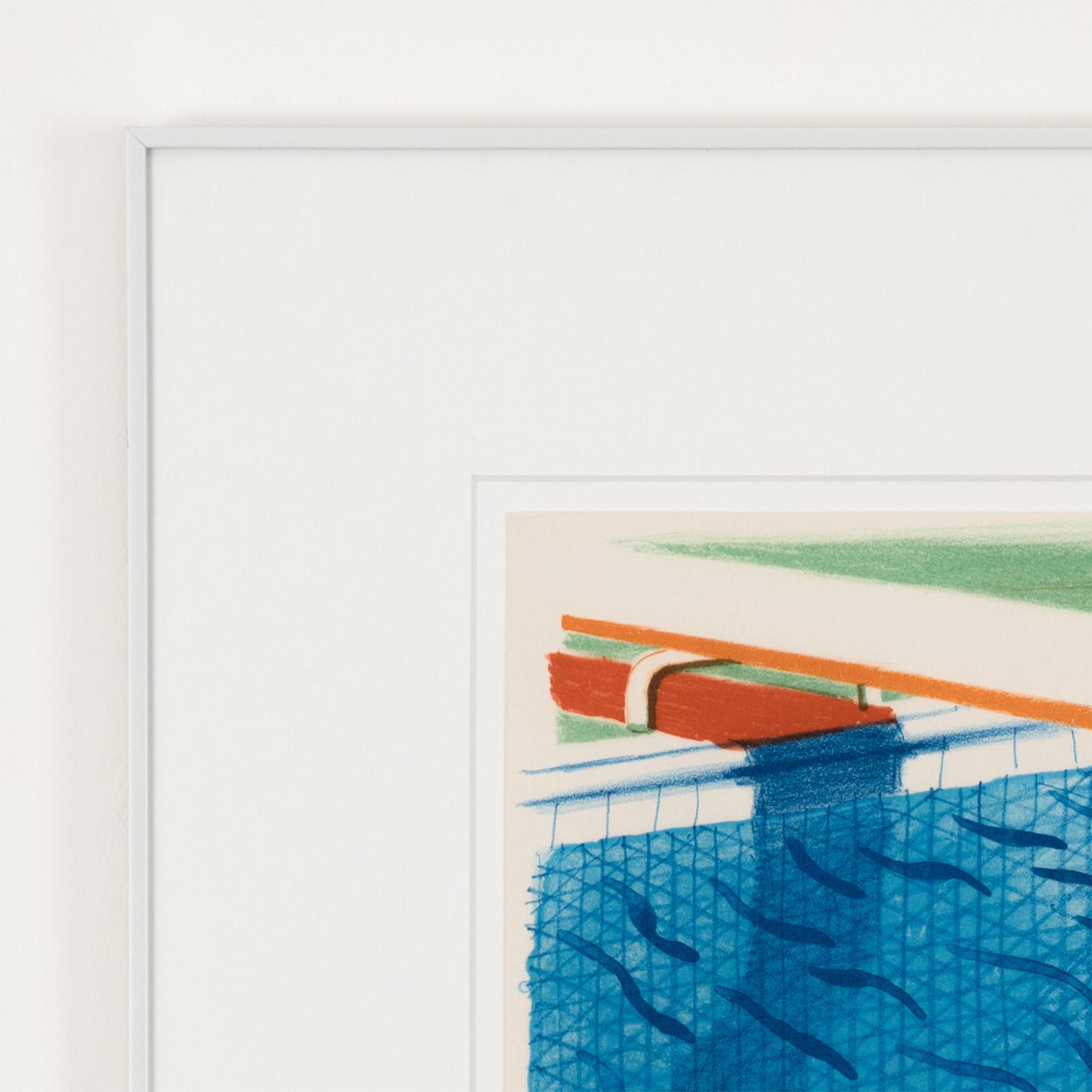 Paper Pools - Gray Figurative Print by David Hockney