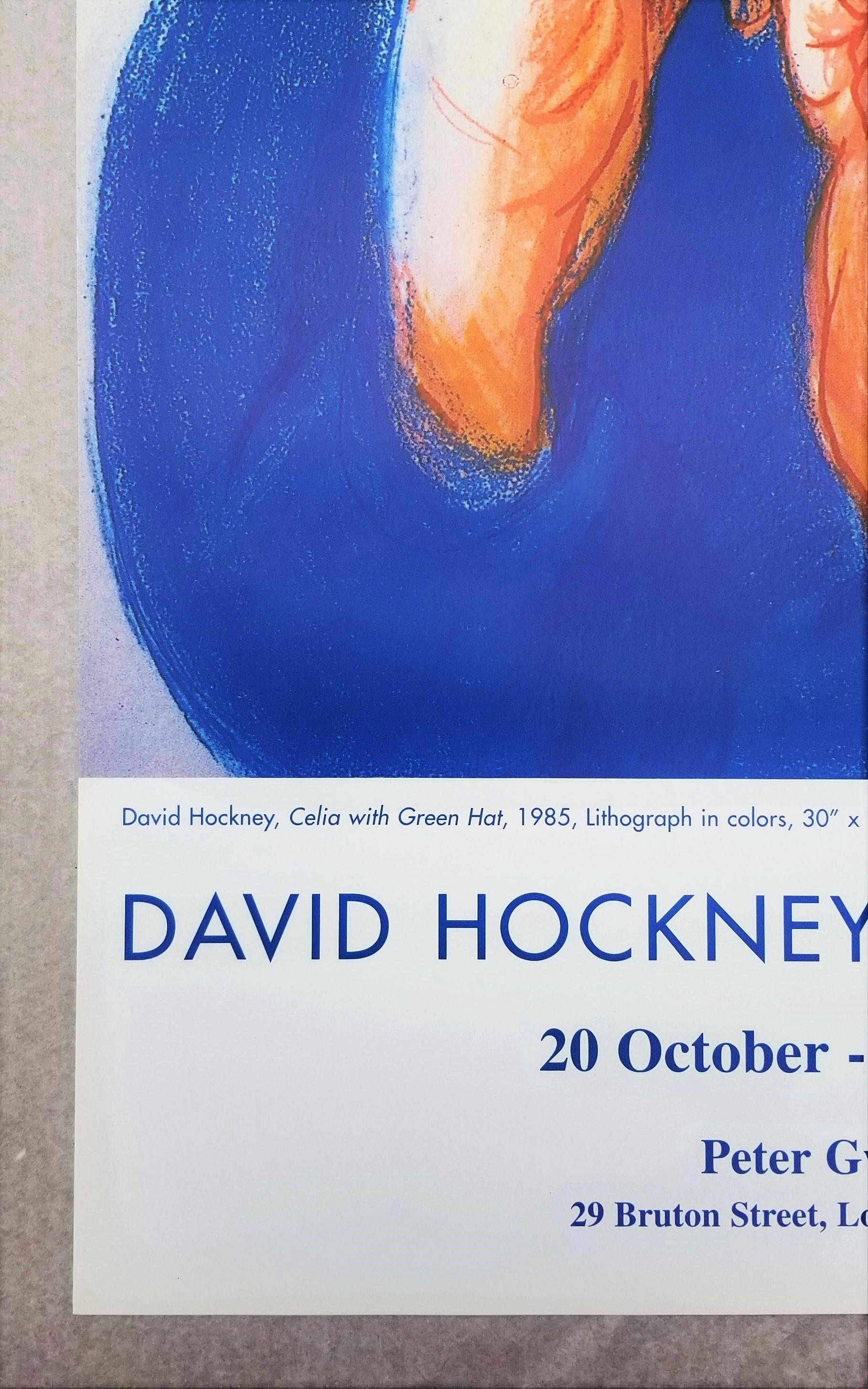 Peter Gwyther Gallery (Celia with Green Hat) Poster /// David Hockney Portrait 2