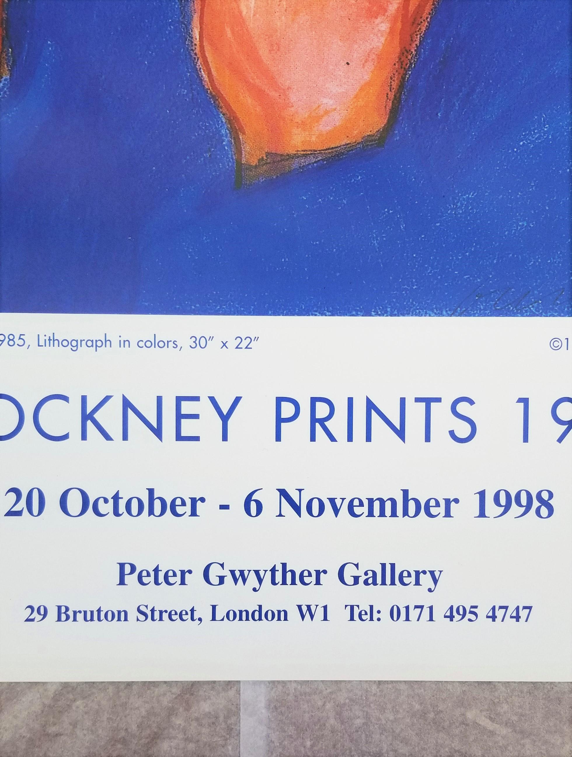 Peter Gwyther Gallery (Celia with Green Hat) Poster /// David Hockney Portrait For Sale 7