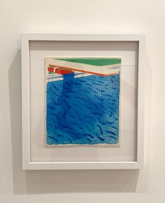 David Hockney, Pool Made with Paper and Blue Ink for Book, 1980