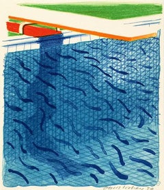 Pool Made with Paper and Blue Ink for Book