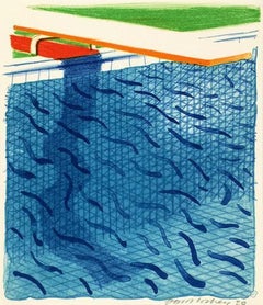 Vintage Pool Made With Paper and Blue Ink for Book