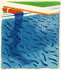 Pool Made with Paper and Blue Ink for Book