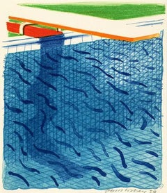 Pool Made with Paper and Blue Ink for Book, from Paper Pools