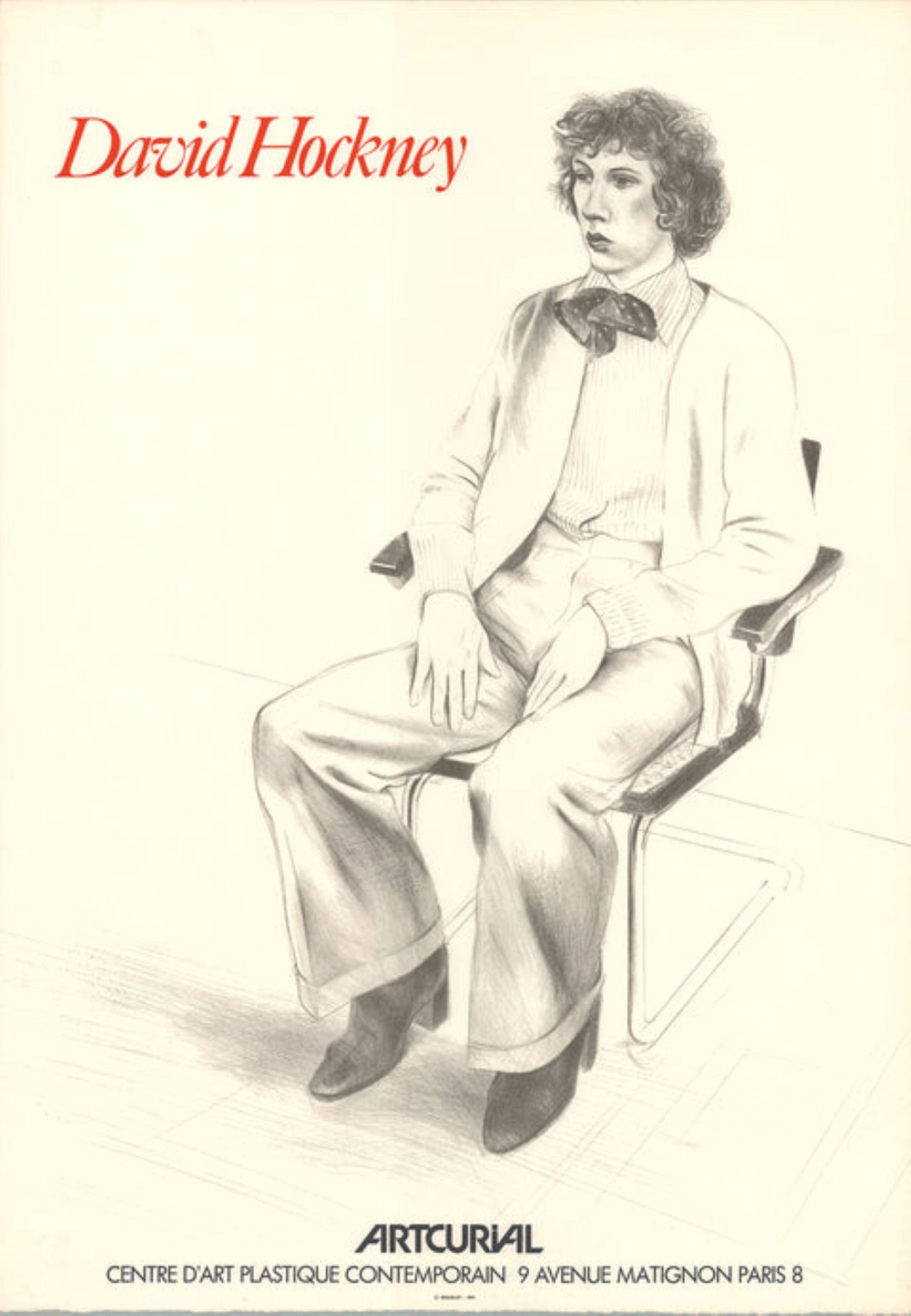 Portrait Of Gregory Evans By David Hockney For Sale 1