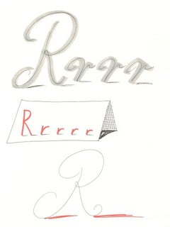 R" del "Alfabeto de Hockney" de David Hockney