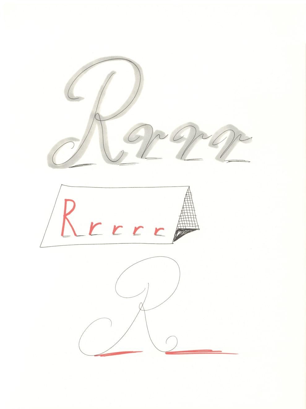 'R' From 'Hockney's Alphabet' 

By David Hockney

David Hockney is a renowned British artist known for his vibrant paintings and innovative use of technology in art. His work often explores themes of perspective and the beauty of everyday life,