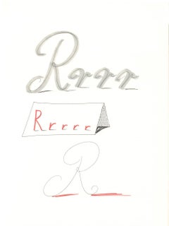 'R' From 'Hockney's Alphabet' By David Hockney
