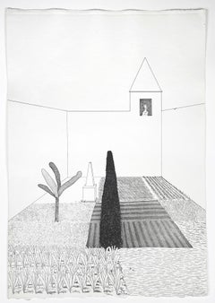 Rapunzel Growing in the Garden (Six Fairy Tales from the Brothers Grimm) Hockney
