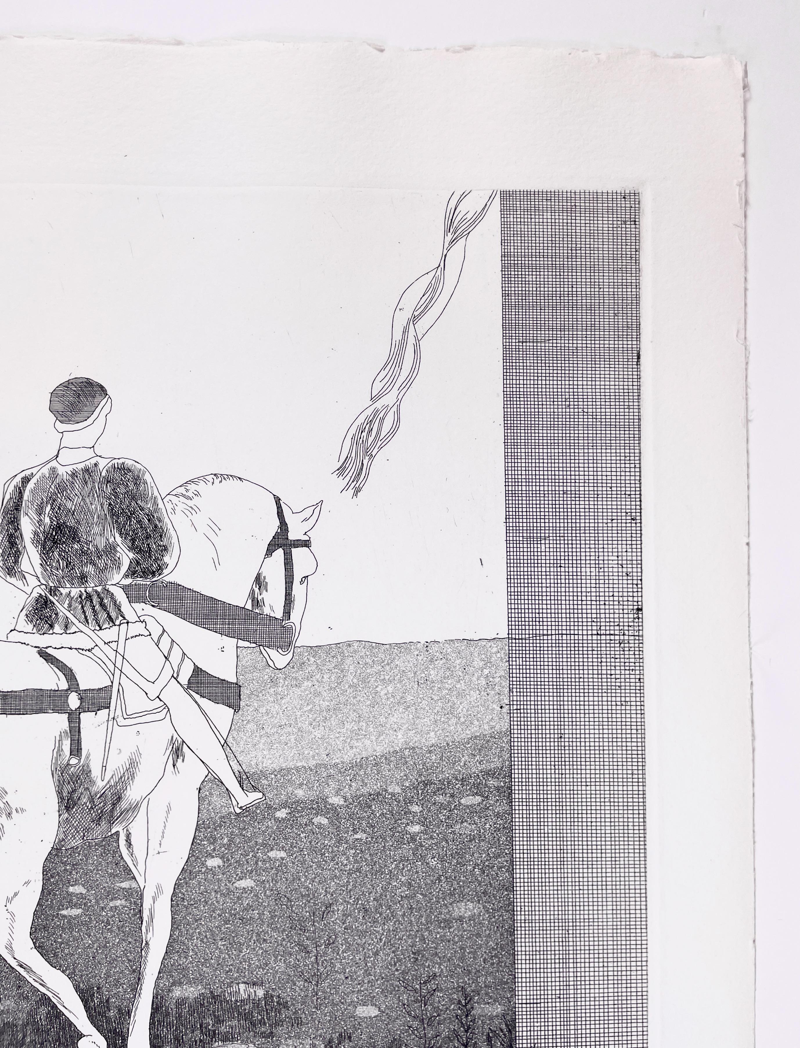 Raiponce, Raiponce laisse tomber tes cheveux (Six contes de fes des frres Grimm) - Moderne Print par David Hockney