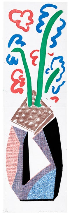Red, Blue & Green Flowers, July 1986 - Pop Art, Contemporary Art, Print, Hockney