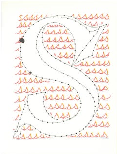 S" del "Alfabeto de Hockney" de David Hockney