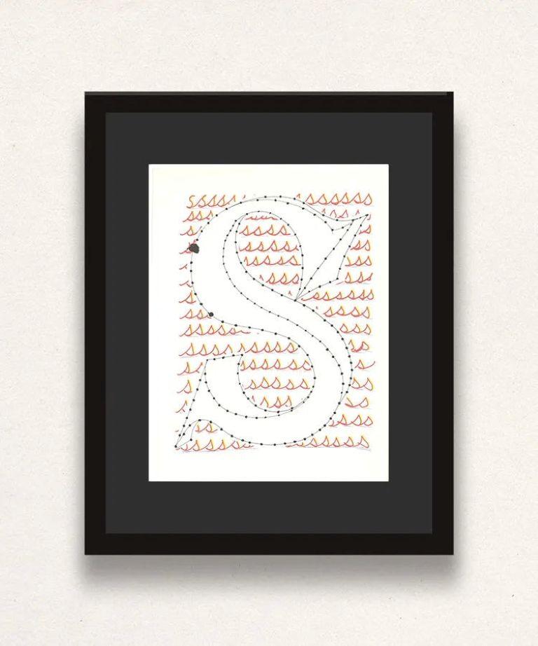 'S', Hockney's Alphabet, David Hockney and Stephen Spender, Lithograph, 1991 For Sale 4