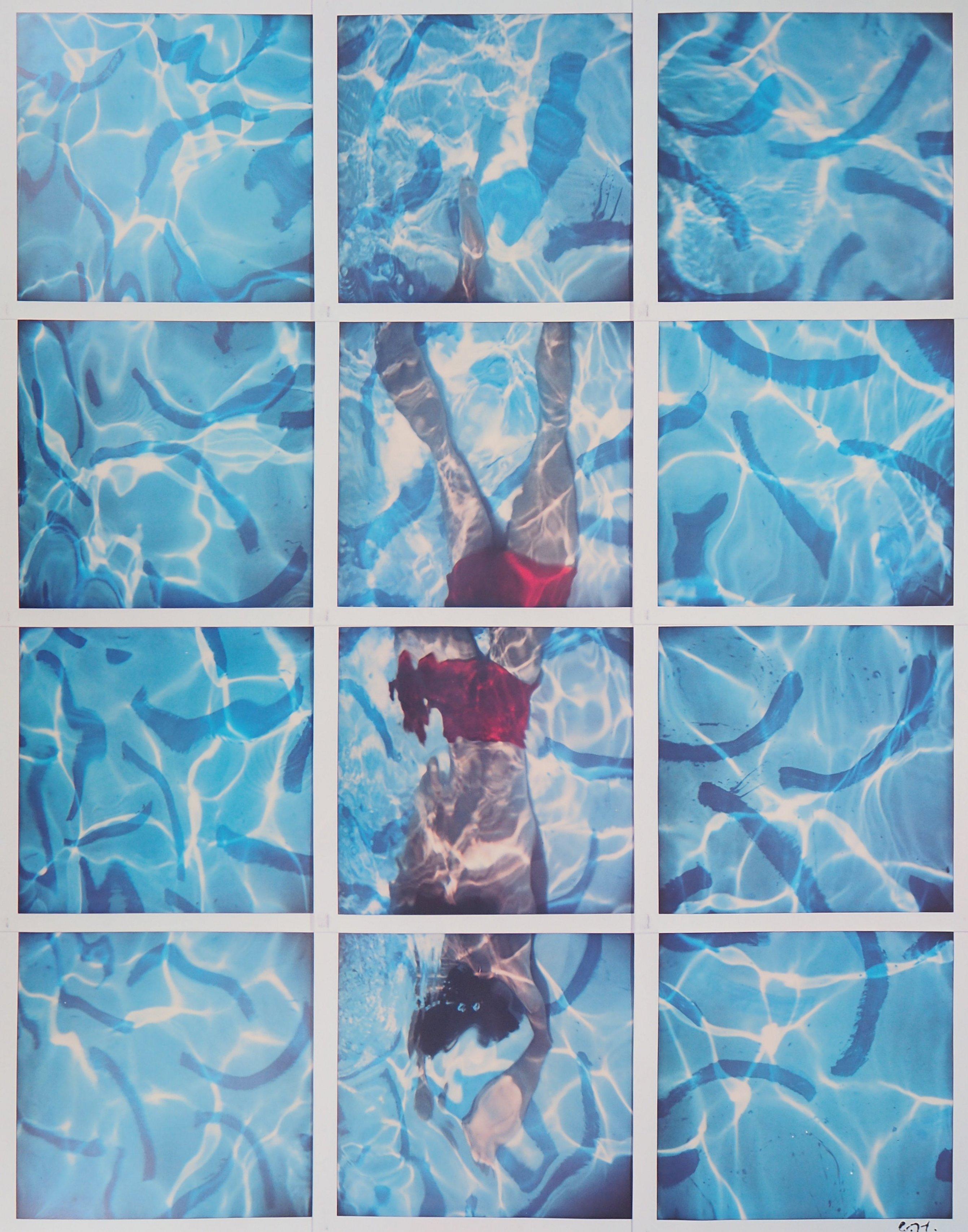 Lithographie Swimmer / Pool Diver - Offset Games (Olympic Games, Los Angeles 1984) - Print de David Hockney