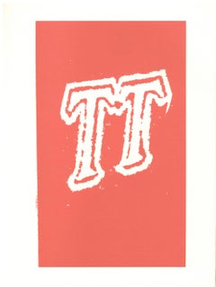 'T' From 'Hockney's Alphabet' By David Hockney