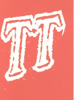 T", Alphabet de Hockney, David Hockney et Stephens, lithographie, 1991.