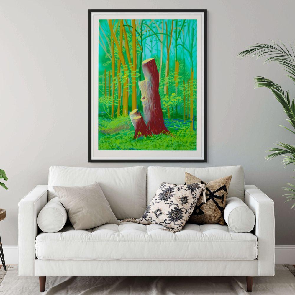 Die Ankunft des Frühlings in Woldgate, East Yorkshire im Jahr 2011 - 24. April – Print von David Hockney