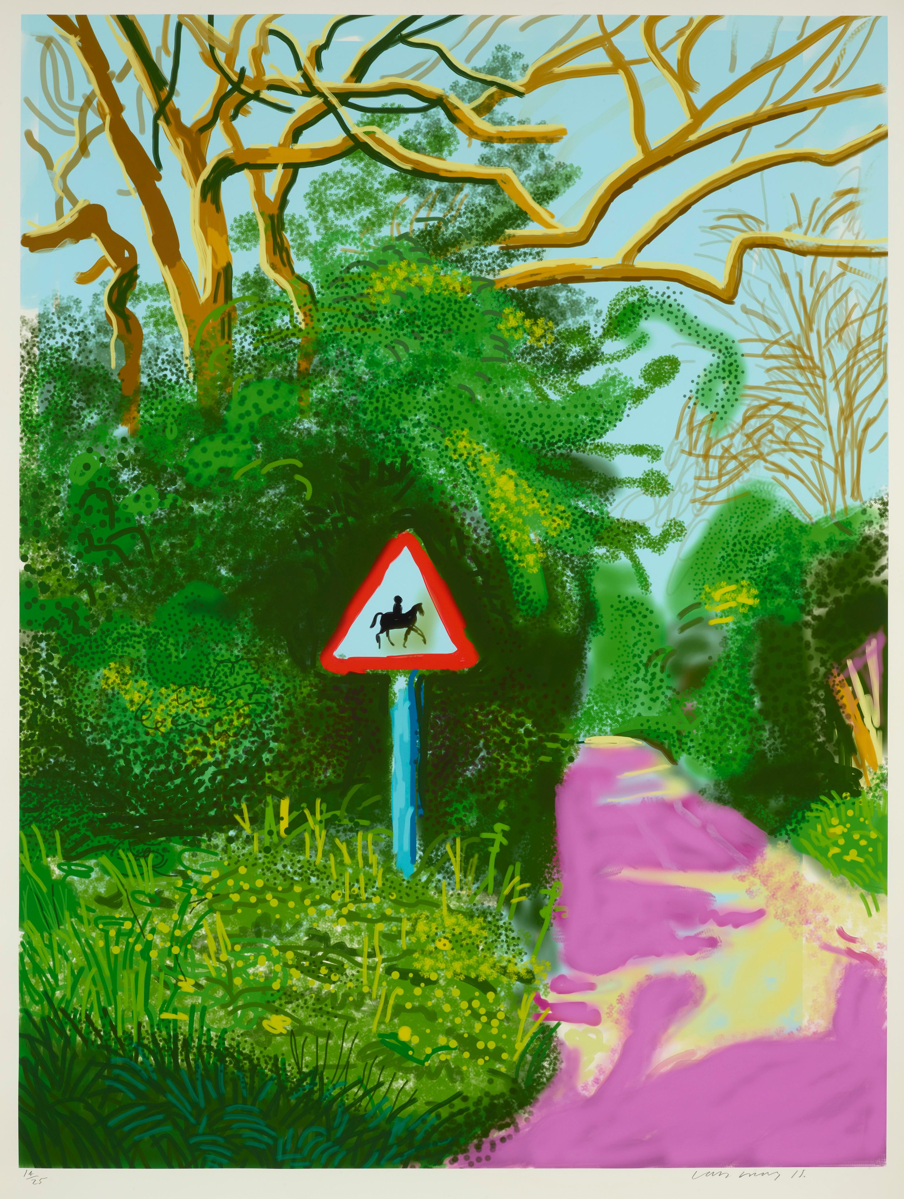 The Arrival of Spring in Woldgate, East Yorkshire in 2011 – 5 May 2011 - Print by David Hockney