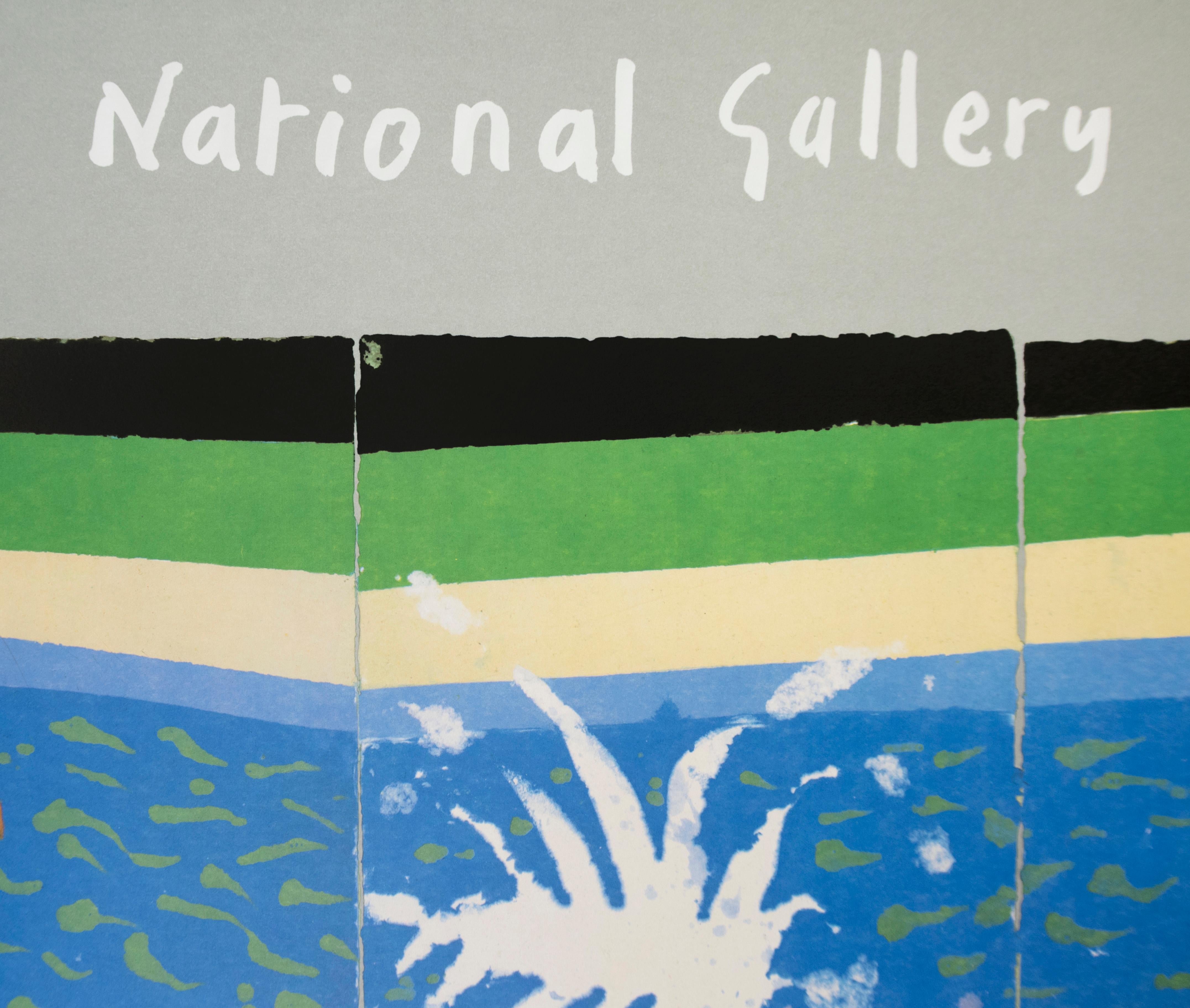 The Australian National Gallery Canberra (Paper Pool 17) vintage poster - Contemporary Print by David Hockney