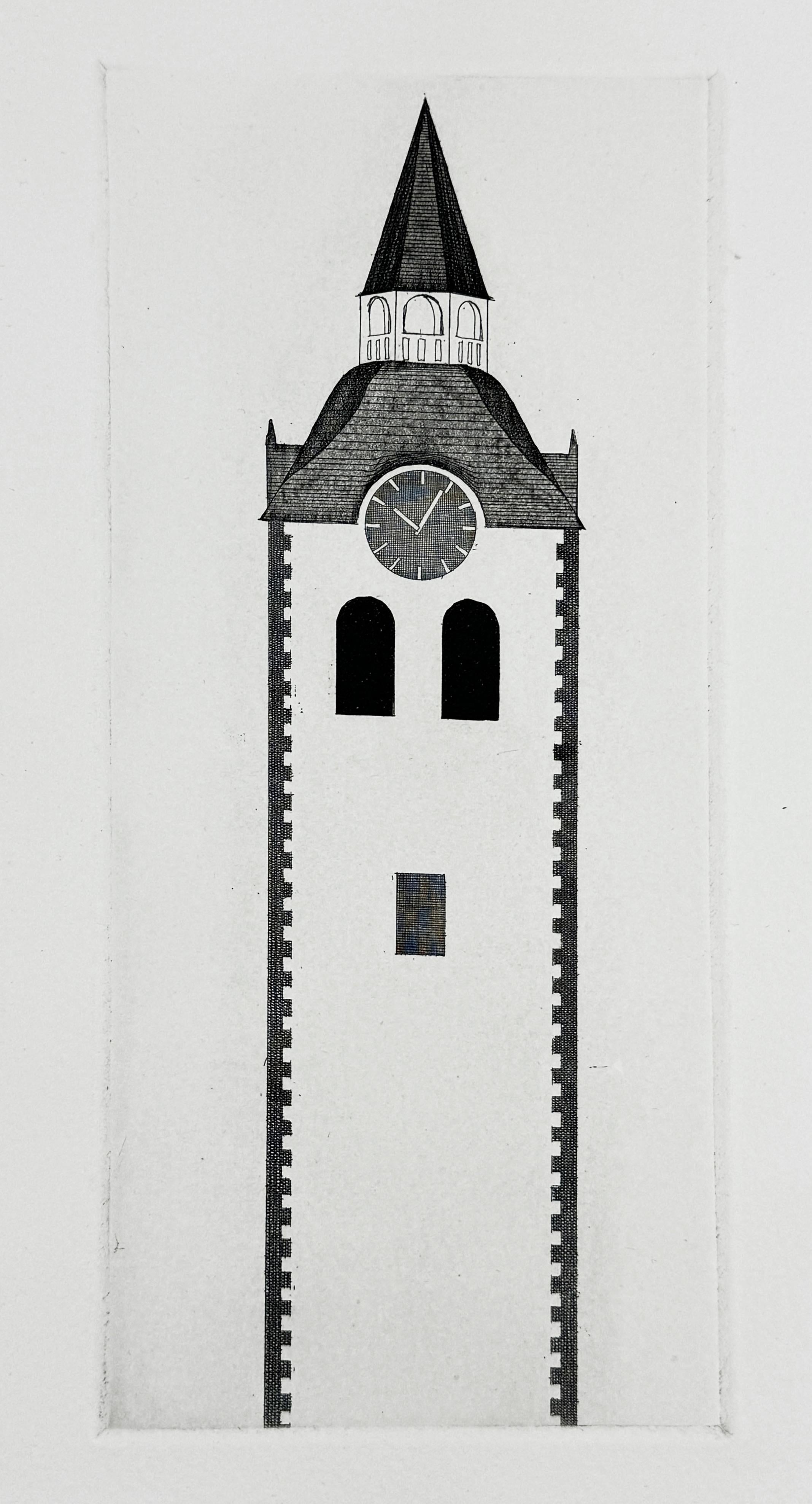 The Church Tower and the Clock by David Hockney Brothers Grimm Fairy Tales For Sale 1