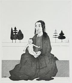 The Enchantress with the Baby Rapunzel by David Hockney Brothers Grimm Tales