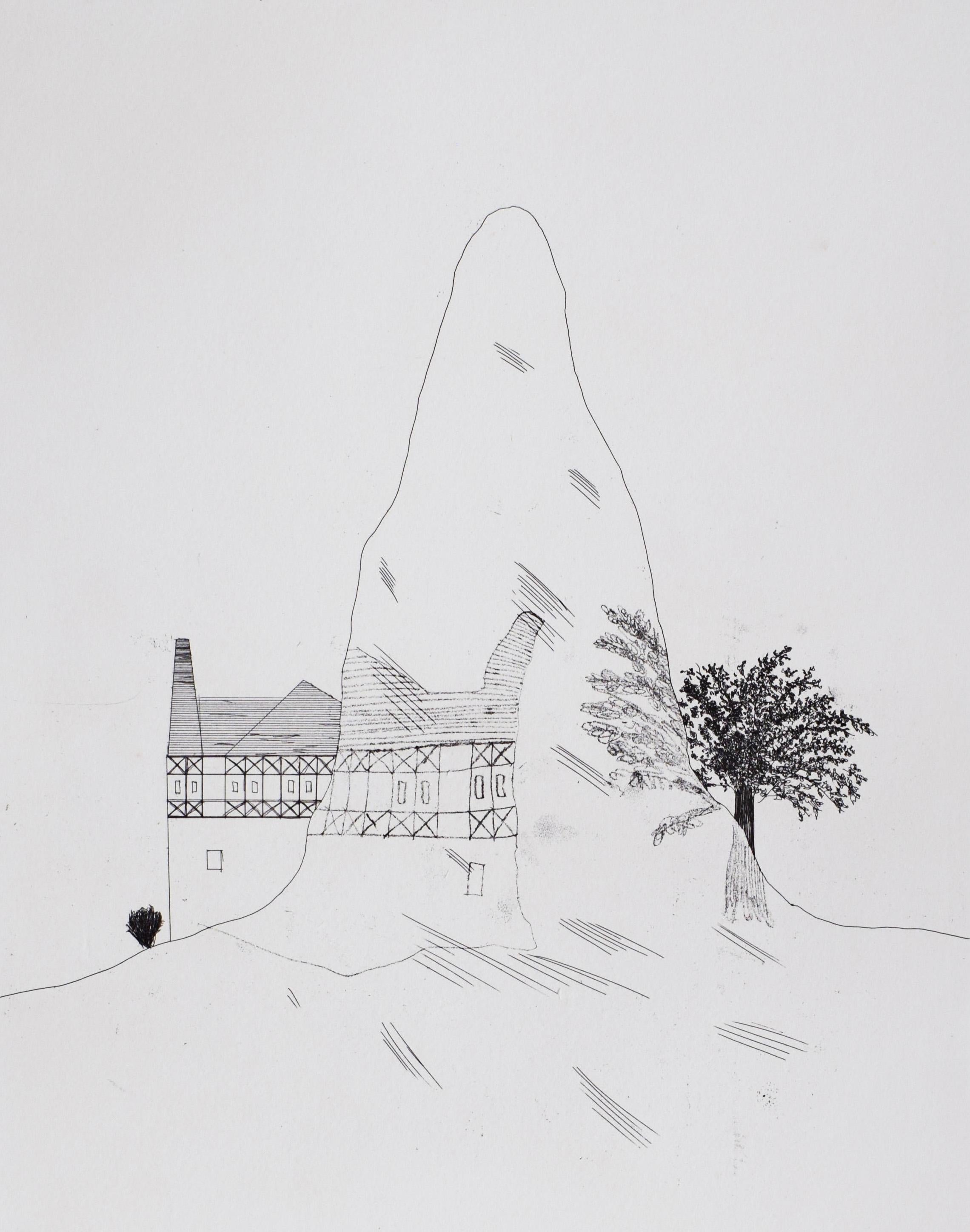 David Hockney Landscape Print - The Glass Mountain (Old Rinkrank), from: Six Fairy Tales from the Brothers Grimm