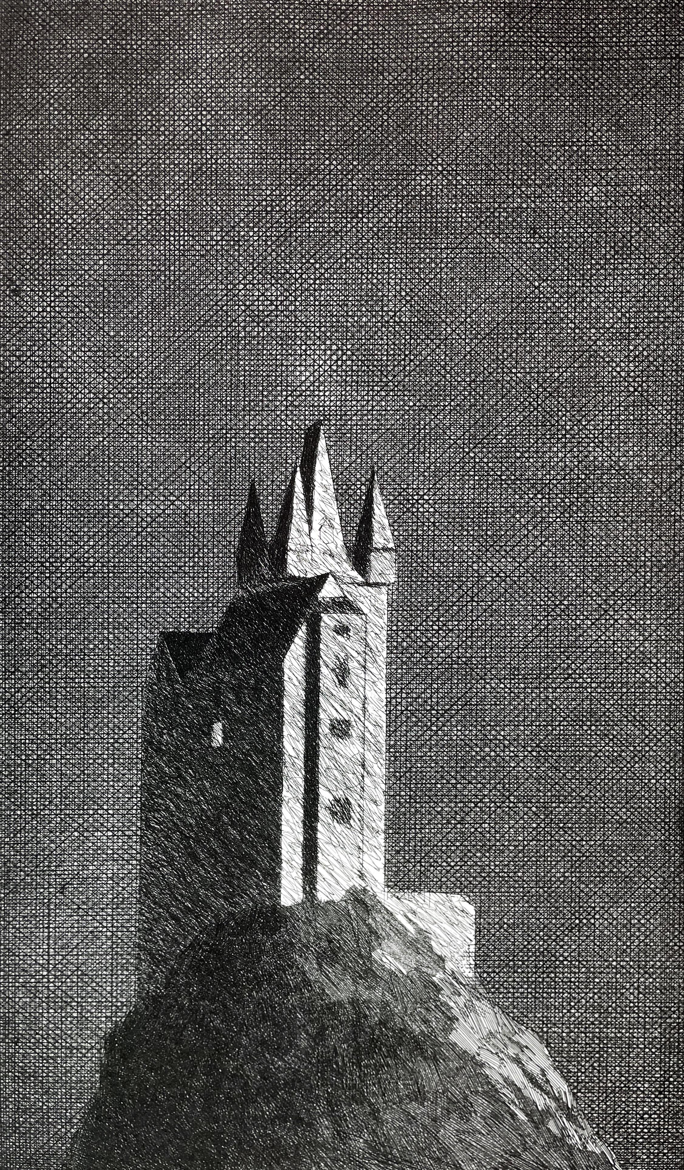 Le château hanté (six Fairies des frères Grimm) David Hockney