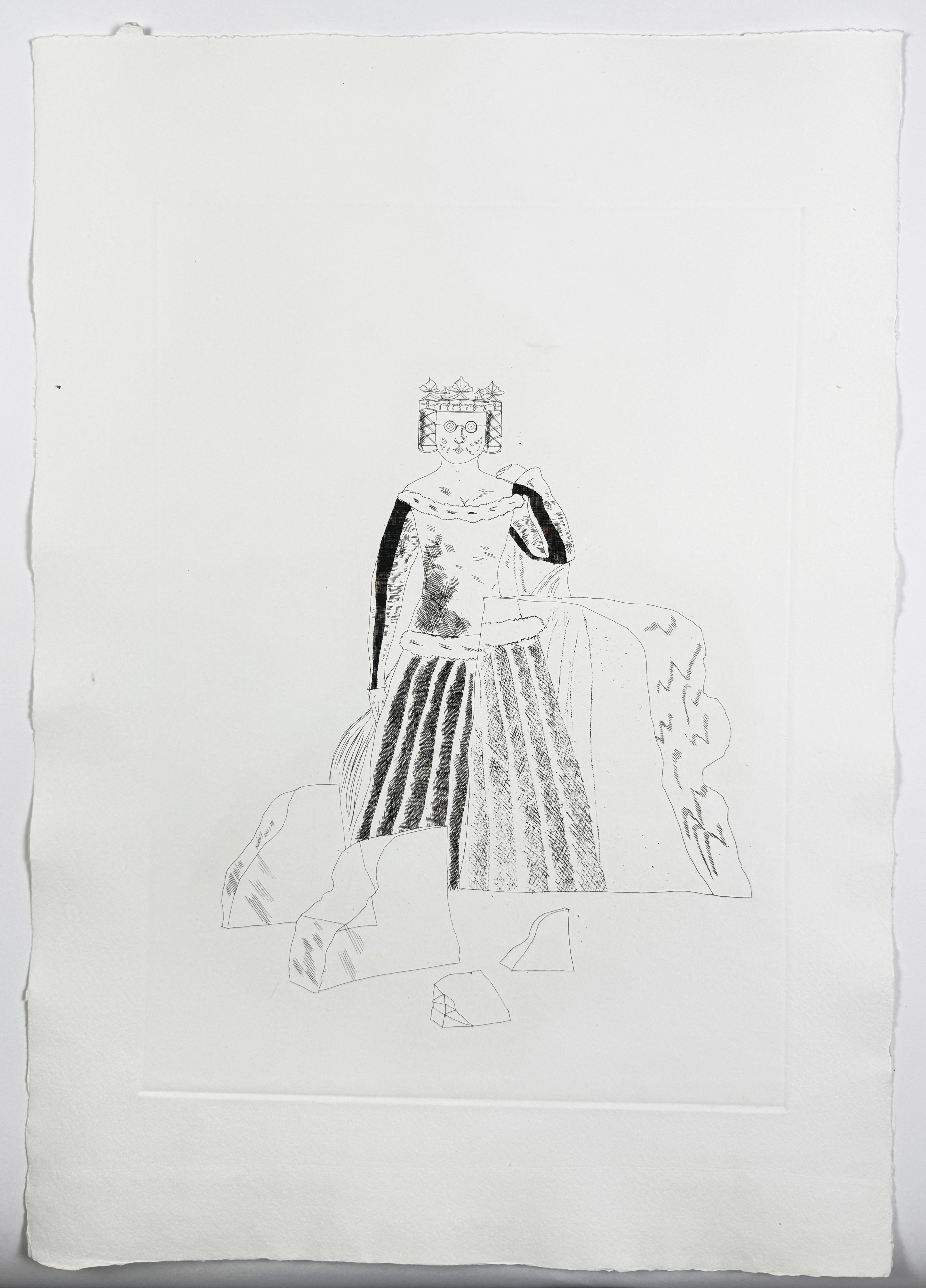 La principessa dopo molti anni nella Montagna di Vetro (after) David Hockney fiaba