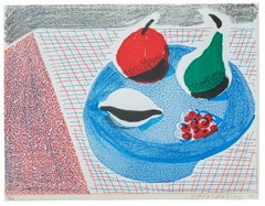 The Round Plate, April 1986 -- Print, Homemade, Still-life by David Hockney