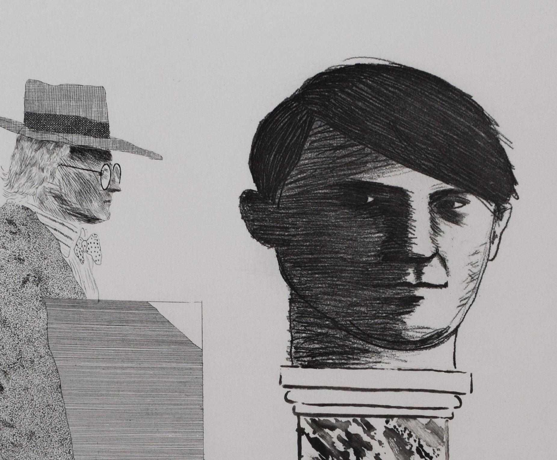 This original etching and aquatint is hand signed in pencil by the artist 