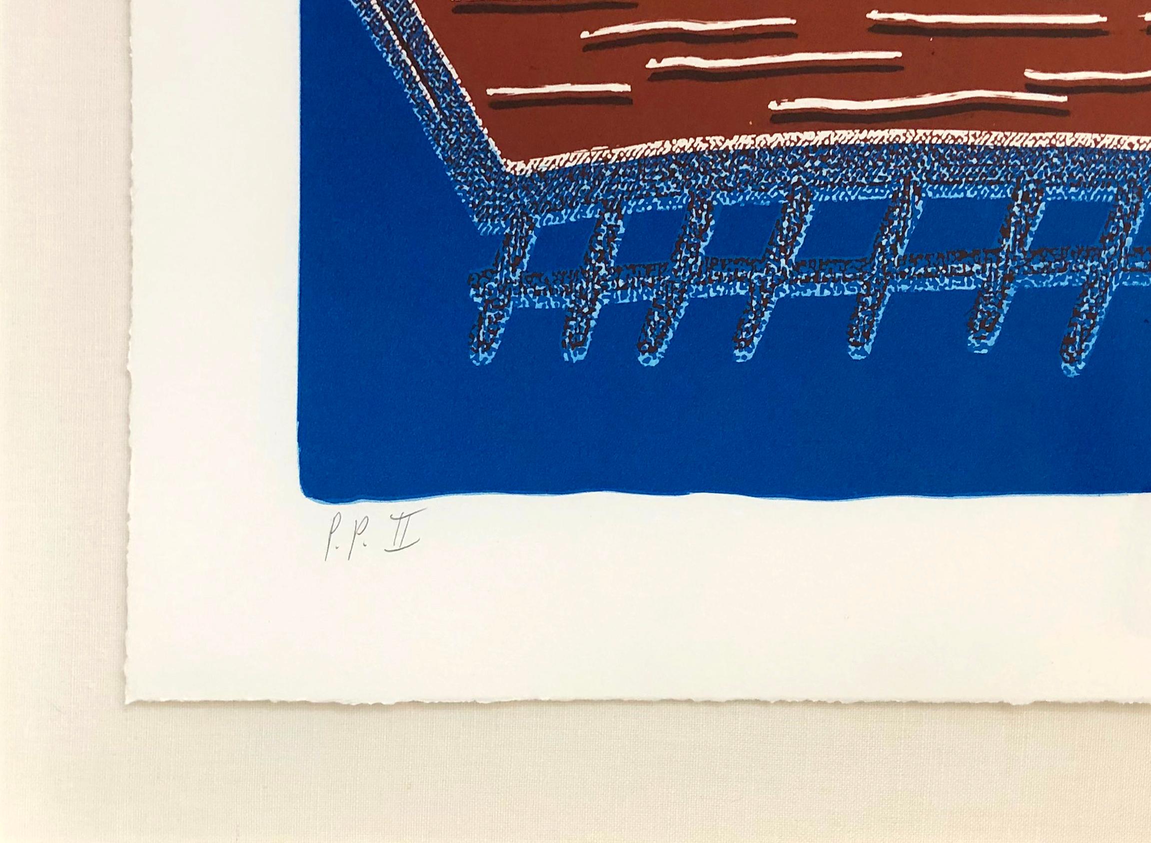 Tres (Fine della triplice), litografia di grandi dimensioni firmata a mano - Print di David Hockney