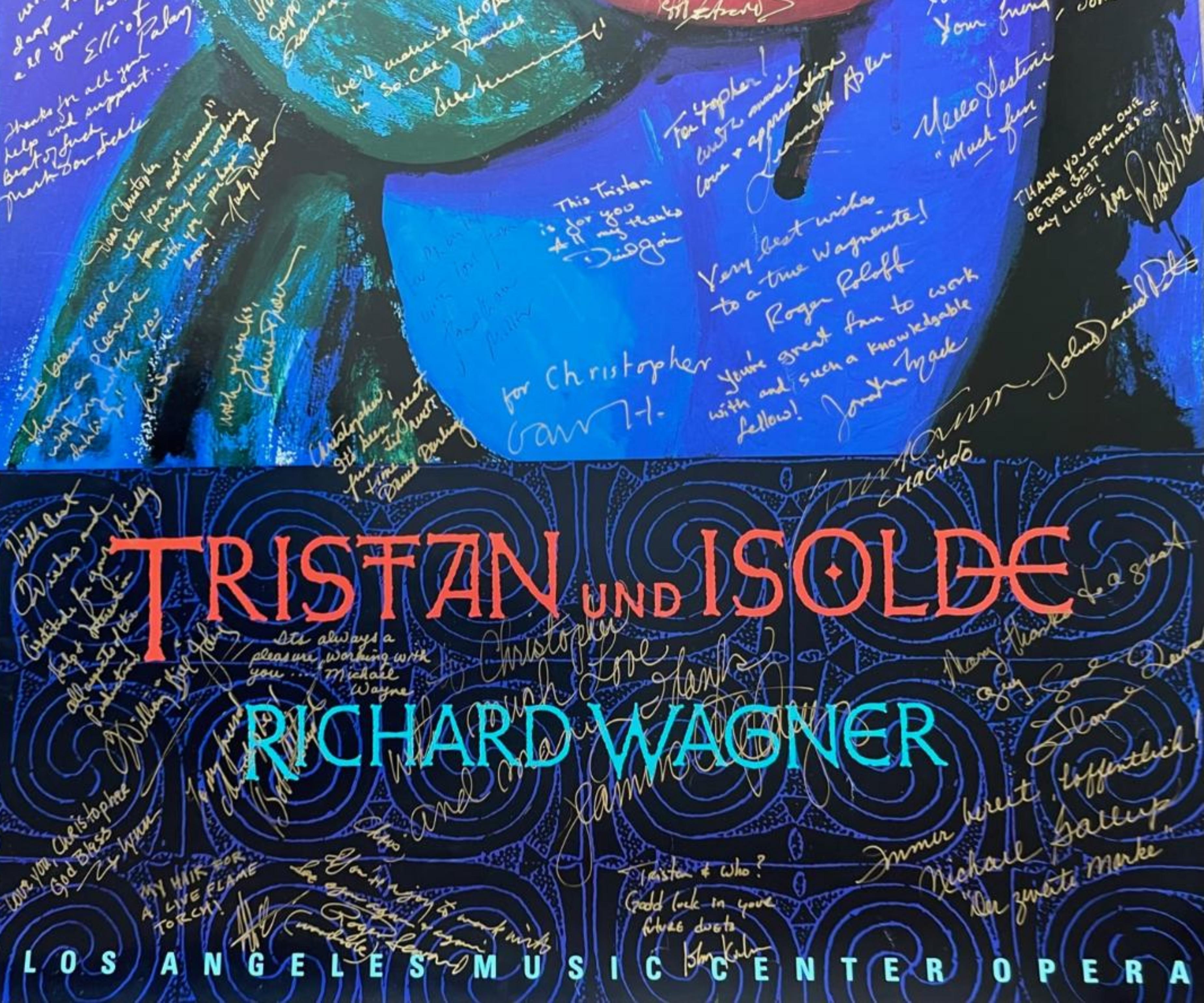 Tristan und Isolde, Uniquely signed by David Hockney, Zubin Mehta & 40+ artists For Sale 1