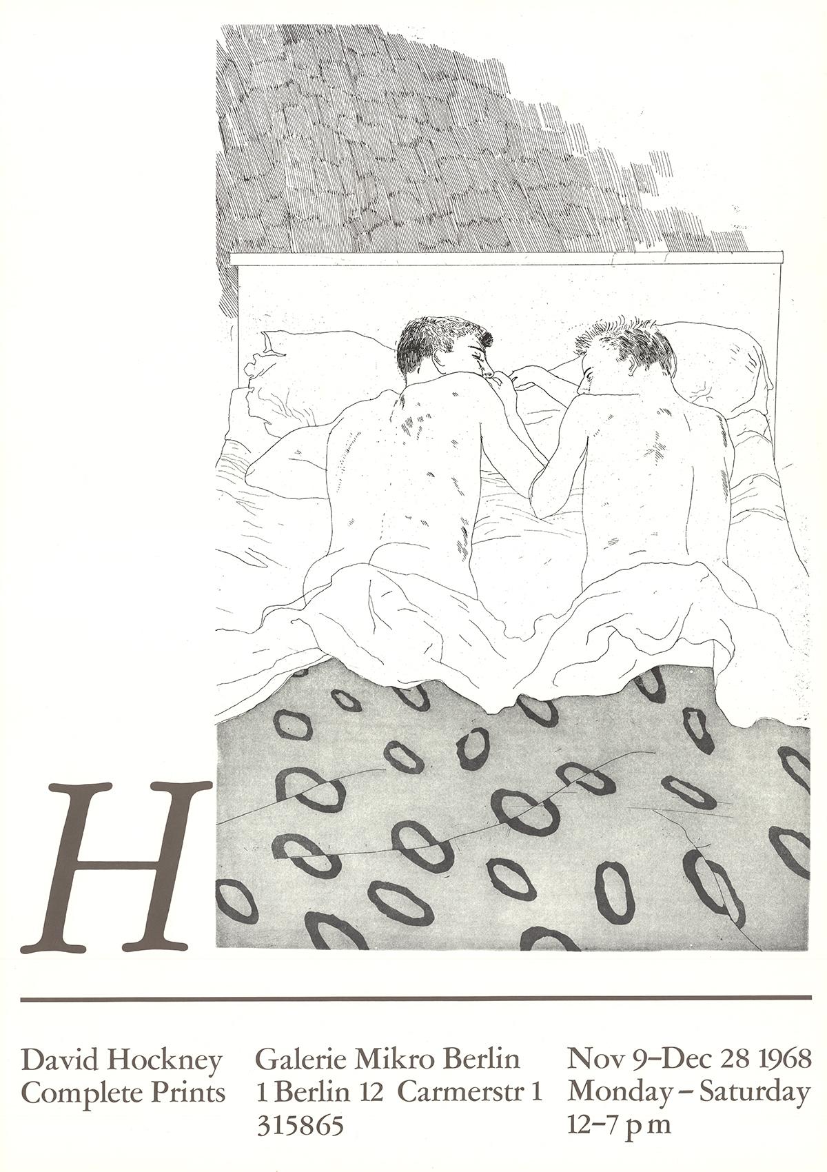 David Hockney Figurative Print - Two Boys Aged 23 or 24